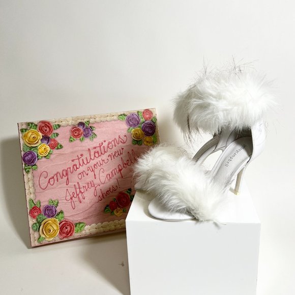 NIB Jeffrey Campbell Inaba, White Heels - Picture 2 of 6